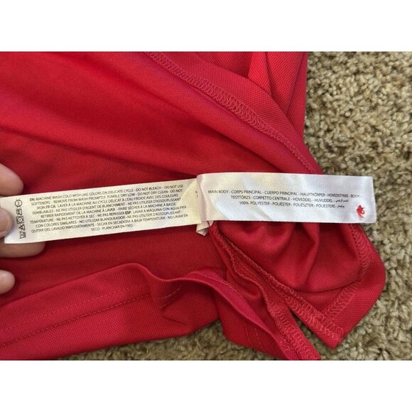 ARIAT TEK Red Polo Shirt Heat Series Performance Short Sleeve Golf 2XL - Picture 7 of 10